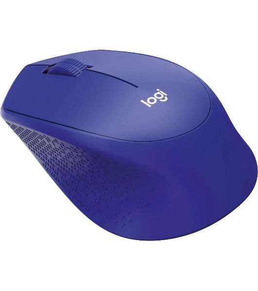 Мышь беспроводная Logitech M330 SILENT PLUS синий, 1000 dpi, радиоканал, USB, кнопки - 3