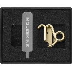 Шильд-символ Moleskine Zodiac Козерог, металл, золотистый, коробка с европодвесом, PINCAPRICORNGOLD, фото 1