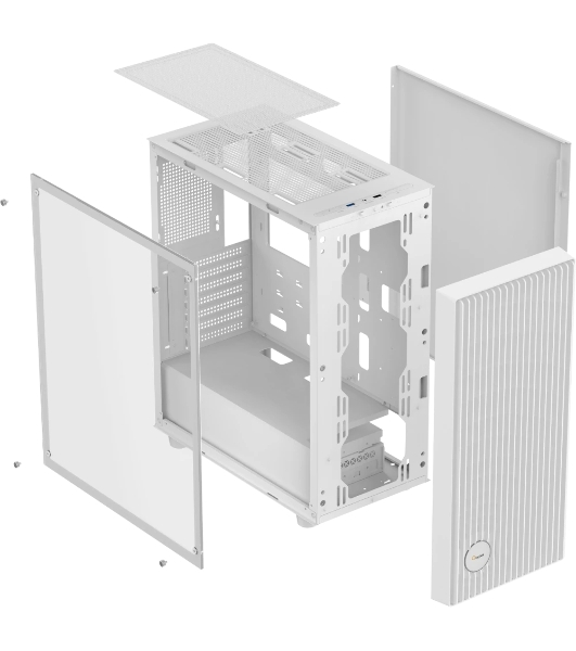 Компьютерный корпус Ocypus Gaммa C70 WH ARGB ATX/win/белый/4 ARGB fans/no PSU/Tempered Glass