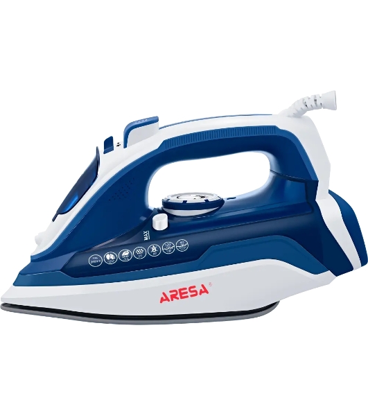 Утюг Aresa AR-3125 синий, 2400 Вт, 40 г/мин, 120 г/мин, 300 мл