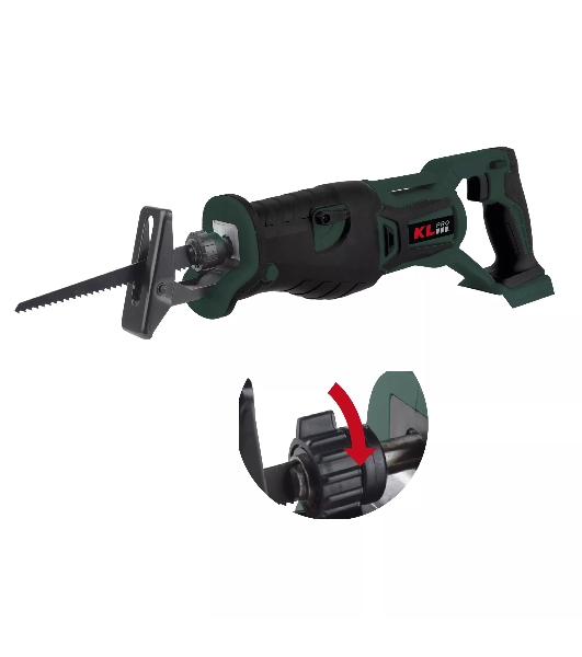 Профессиональная пила сабельная бесщеточная KLPRO KLTKT18B-00 (18 В, полотна дерево/металл без ЗУ и АКБ, сумка)