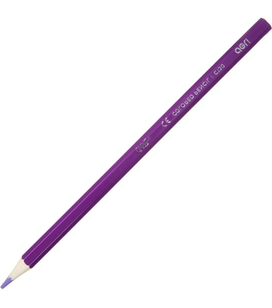 Карандаши цветные Deli EC130-24 ColoRun, шестигранный профиль, дерево 24 цвета, коробка с европодвесом (24шт)