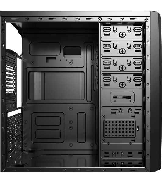 Компьютерный корпус Aerocool/Formula CS-1101 черный без БП ATX 2x120мм 1x140мм 2xUSB 2.0 1xUSB 3.0 audio