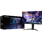 Монитор 31.5' Gigabyte AORUS FO32U2-EK QD-OLED 3840x2160, 240 Гц, 0.03 мс, 16:9, 1000 кд/м², DisplayHDR True Black 400, DP 2.1, HDMI 2.1, USB-C, USB Hub (3x USB 3.2), 3.5 Jack, FreeSync Premium Pro, KVM, динамики (2x5 Вт), черный, фото8