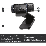 Веб-камера Logitech C920 1920x1080, 30 кадр/с, USB Type-A, микрофон (2 шт, шумоподавление), автоматическая фокусировка, автоосвещение, универсальное крепление, фото12