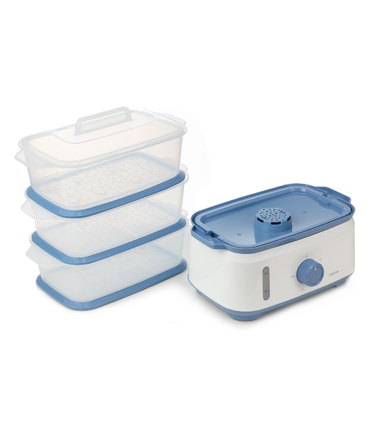 Пароварка Centek CT-1462 белый, 9 л, ярусы - 3, 1050 Вт, механическое