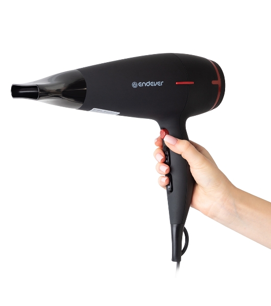 Фен Endever Aurora-472 черный, 2400 Вт, ионизация