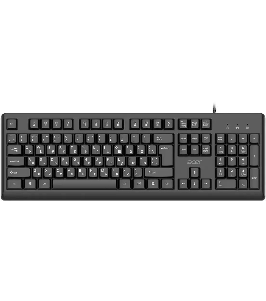 Клавиатура Acer OKW501 проводная, USB Type-A, чёрный