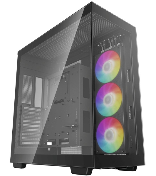 Компьютерный корпус Deepcool CH780 черный (ATX, без БП, ARGb, 4xUSB3.2 Type-A + USB3.2 Type-C) (R-CH780-BKADE41-G-1) MidiTower