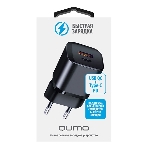 Сетевое зарядное устройство Qumo Energy PD 20W (Charger 0071), два порта: Type-C PD + USB-A QC3.0, черный, фото2
