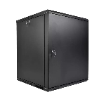 Шкаф телекоммуникационный настенный разборный ЦМО ЭКОНОМ 12U (600 x 350) дверь металл, черный (ШРН-Э-12.350.1-9005), фото 1