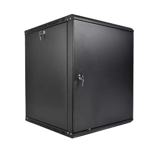 Шкаф телекоммуникационный настенный разборный ЦМО ЭКОНОМ 12U (600 x 350) дверь металл, черный (ШРН-Э-12.350.1-9005)