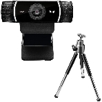 Веб-камера Logitech C922 Pro Stream 1920x1080, 30 кадр/с, USB Type-A, микрофон (2 шт, шумоподавление), автоматическая фокусировка, автоосвещение, универсальное крепление, фото 1