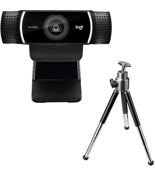 Веб-камера Logitech C922 Pro Stream 1920x1080, 30 кадр/с, USB Type-A, микрофон (2 шт, шумоподавление), автоматическая фокусировка, автоосвещение, универсальное крепление
