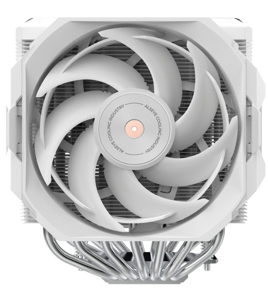 Кулер для процессора Alseye W700-W(USA) белый, 120 мм, алюминий/медь, 2200 об/мин, 35.3 дБ, 4 pin, 230 Вт, 159 мм