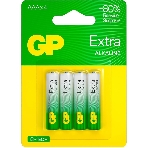 Батарея GP Extra Alkaline 24AXA21-2CRSBC4 AAA (4шт) блистер, фото 1