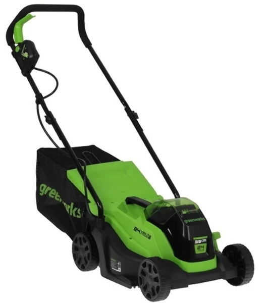 Газонокосилка аккумуляторная GreenWorks GD24LM33k2, 24 В, 2 Ач
