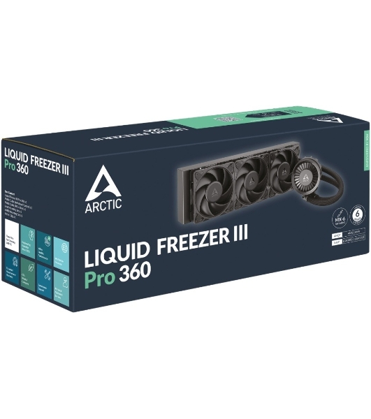 Жидкостная система охлаждения Arctic Cooling Liquid Freezer III Pro 360 Multi Compatible All-In-One ACFRE00180A черный 120мм алюминий+медь 3000rpm 4-pin