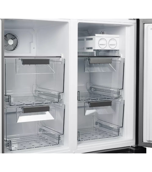 Холодильник Kuppersberg NMFV 18591 DX темный металл трехкамерный 390/170л морозилка снизу, No Frost, Side by Side