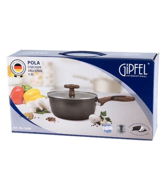 Ковш POLA 16х7,5см/1,1 л из прессованного алюминия с 2-слойным антип