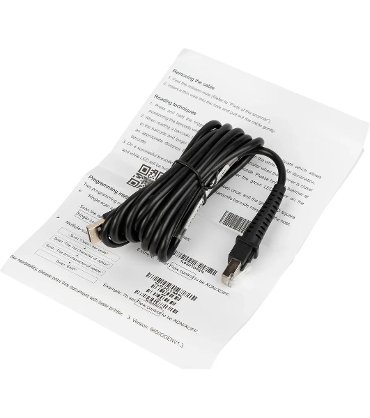 Сканер штрих-кода ручной Mindeo MD6600-HD 1D/2D имидж, проводной, RS-232/USB, черный