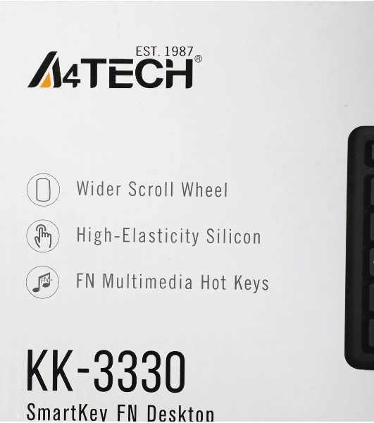 Комплект клавиатура+мышь A4Tech KK-3330 проводной, USB, 1200 DPI, чёрный