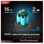Дрель-шуруповерт Deli DE-CZ16-1A2, 16 В, 2 Ач, 44 Нм, бесщеточный, ударный, фото9