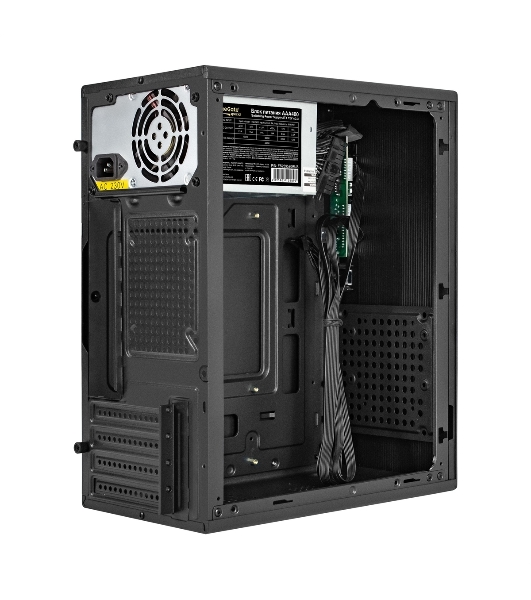 Компьютерный корпус Minitower ExeGate BAA-308MU2-AAA400 (mATX, БП AAA400 с вент. 8см, 1хUSB+2хUSB 3.0, HD Audio, черный)