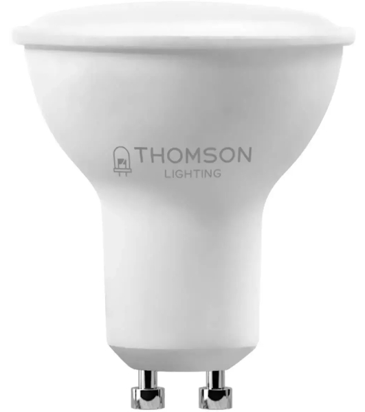 Лампа cветодиодная LED Thomson TH-B2327 GU10, полусфера, 8Вт, 6500К, белый холодный, 1 шт.