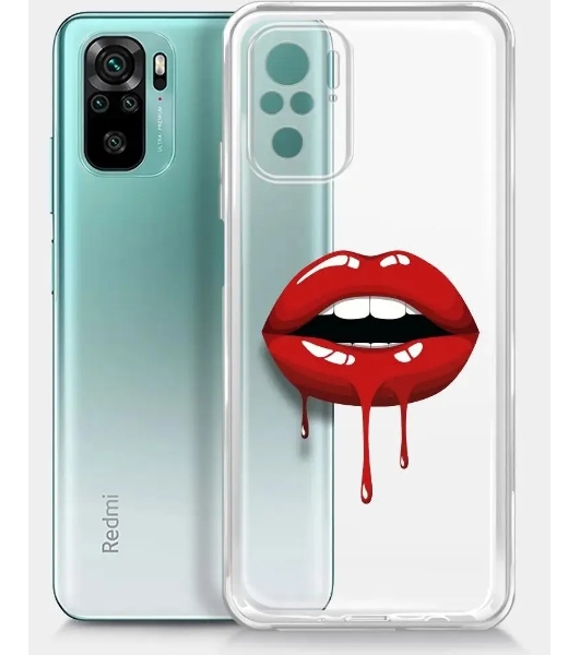 Чехол (клип-кейс) BORASCO ArtWorks, для Xiaomi Redmi Note 10/10S, прозрачный/рисунок