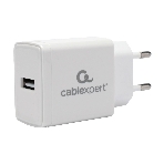 Сетевое зарядное устройство Cablexpert MP3A-PC-38 100/220V - 5V USB 1 порт, 2A, белый, фото 1