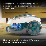 Пылесос Hyundai HYV-C3500 белый/бирюзовый, 380/2220 Вт, уборка сухая, пылесборник контейнер 2.5 л, фото18