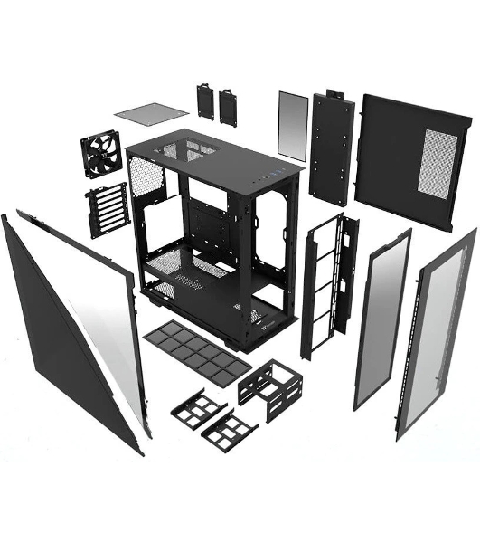 Компьютерный корпус Thermaltake Divider 300 TG черный без БП ATX 2x120мм 2xUSB 3.0 1xUSB3.1 audio front door bott PSU