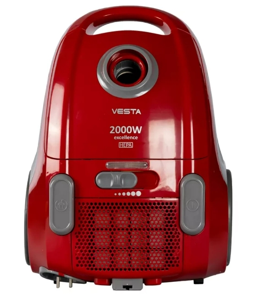 Пылесос VESTA V9B2000 красный, 450/2000 Вт, уборка сухая, пылесборник мешок 3.2 л