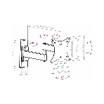 Кронштейн Arm media MARS-2 черный, 10'-32', наклонно-поворотный от стены 44-282мм VESA 100х100мм, до 20 кг, настенный, фото5