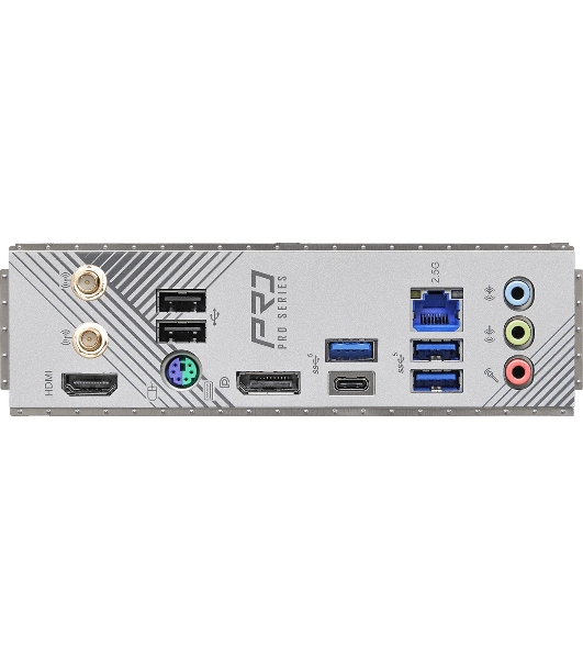 Материнская плата ASRock B760M Pro RS WiFi, LGA 1700, Intel B760, 4xDDR5, 4xSATA, 3xM.2, 1xPCIe 5.0 x16, 1xPCIe 3.0 x16, 1xHDMI, 1xDP, 1x2.5Gb LAN, Wi-Fi 6E, Bluetooth 5.3, 1xUSB-C 5Gbps, 3xUSB-A 5Gbps, 2xUSB-A 2.0, 3x3.5 мм, 7.1, mATX
