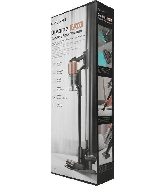 Пылесос вертикальный DREAME Z-Series Z20 черный, питание от аккумулятора, 250 Вт, уборка сухая, пылесборник 0.6 л
