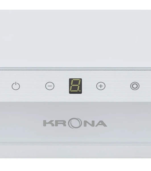 Вытяжка наклонная Krona Irma A 600 White S белый/серебристый, 59.5 см, 1300 куб. м/ч, 65 дБ