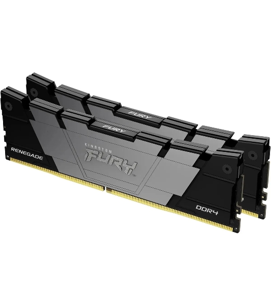 Оперативная память Kingston Fury Renegade, DDR4, 16GB (2x8GB), 4800MHz, CL19, DIMM, с радиатором, черный