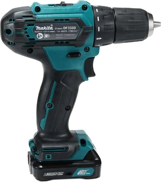 Дрель-шуруповерт Makita DF333DSAX6, 12 В, 2 Ач, 30 Нм, бесщеточный