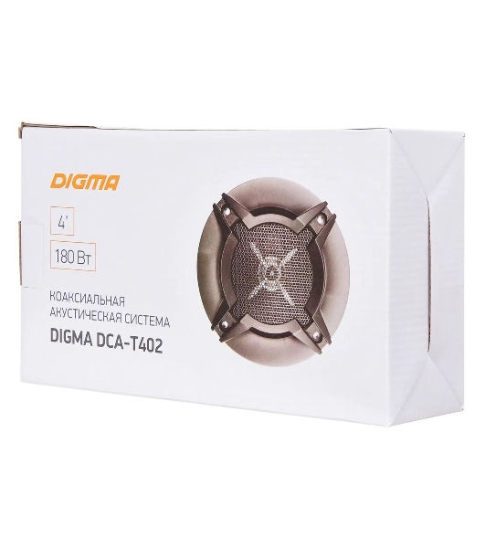 Колонки автомобильные Digma DCA-T402 180Вт 86дБ 4Ом 10см (4дюйм) (ком.:2кол.) коаксиальные двухполосные