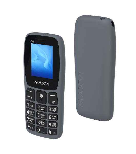 Мобильный телефон Maxvi C45 серый