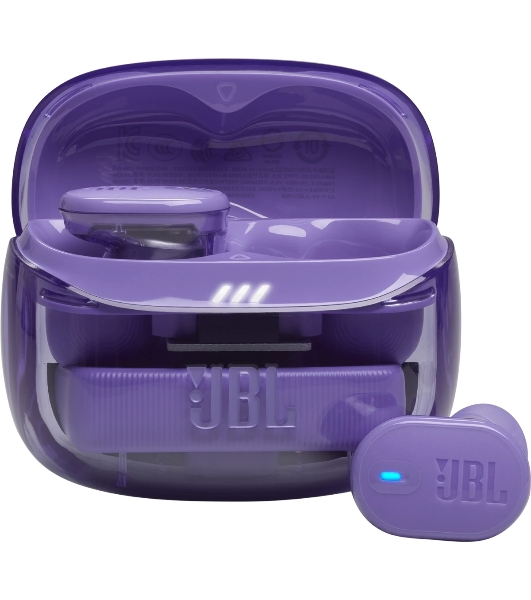 Наушники TWS JBL Tune Buds 2 Ghost фиолетовый, внутриканальные, Bluetooth, адаптивное шумоподавление