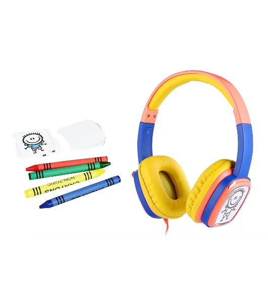 Проводные наушники Harper KIDS HN-302 оранжевый/синий, накладные, проводной