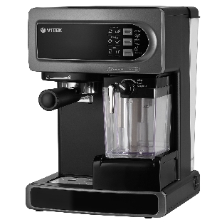 Кофеварка рожковая Vitek Midnight VT-8490 черный/серебристый 1,65 л 1238Вт 15 бар