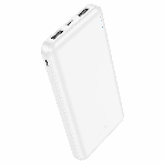 Портативный аккумулятор Hoco J100 High-ranking 10000mAh 2.1A 2xUSB-A белый (J100 HIGH-RANKING WHITE), фото 1