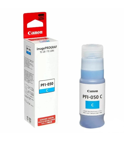 Картридж струйный Canon PFI-050C 5699C001 голубой (70мл) для Canon imagePROGRAF TC-20M