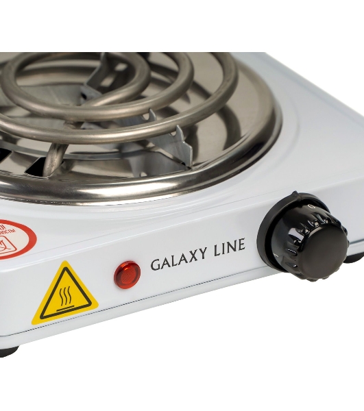 Плита настольная электрическая Galaxy Line GL3003 белый, 1 кВт, ТЭН, конфорки - 1, эмаль, поворотные переключатели