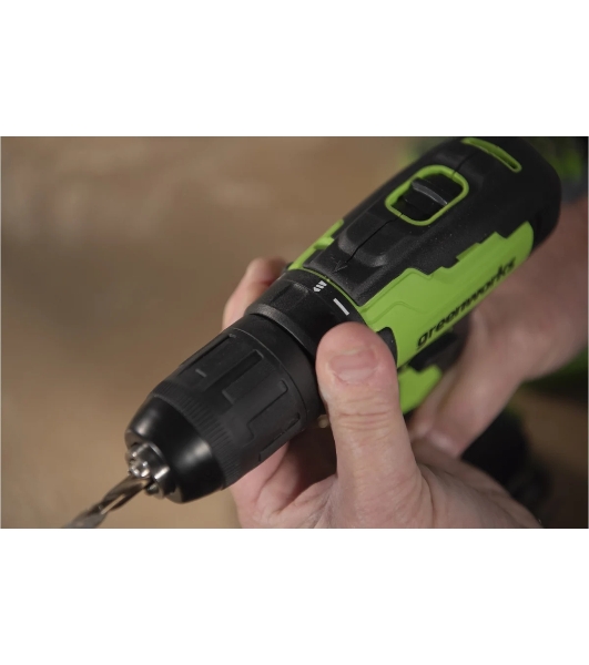 Дрель-шуруповерт GREENWORKS 3704007UA, 24 В, 0 Ач, 90 Нм, бесщеточный