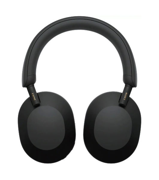 Беспроводные/проводные наушники Sony WH-1000XM5 черный, полноразмерные, Bluetooth + проводной, активное шумоподавление, до 30 ч